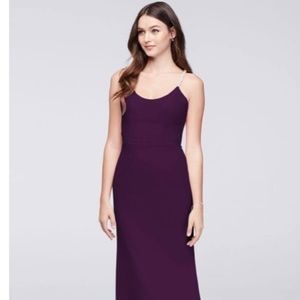 David’s bridal plum sleek dress